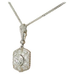 Art Deco 1.46 Carat Diamond Pendant, circa 1930