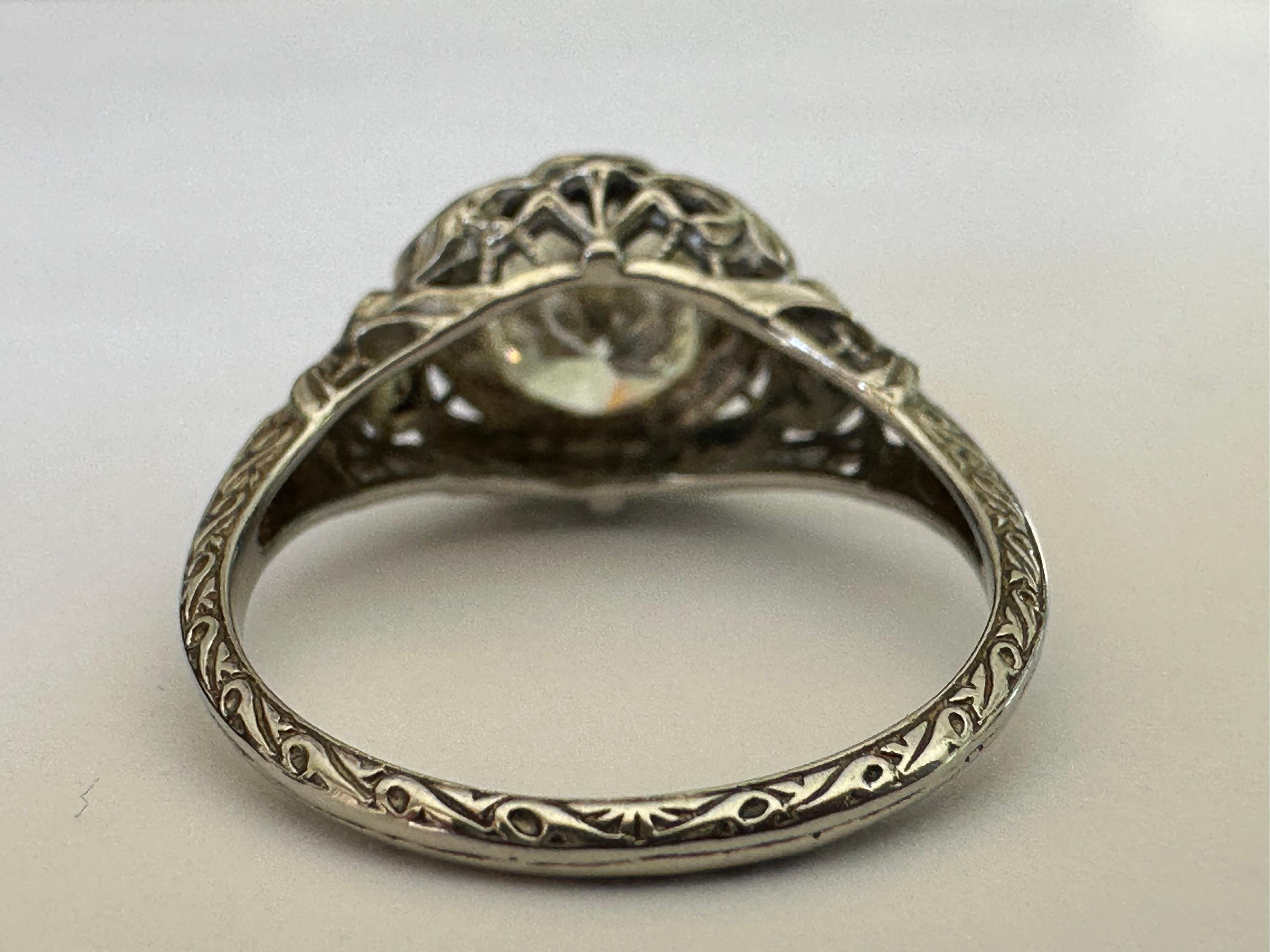 Art Deco 1,46-karätiger Diamant Solitär-Ring (Alteuropäischer Schliff)