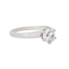 Art Deco 14k Diamant Verlobungsring 0,78ct