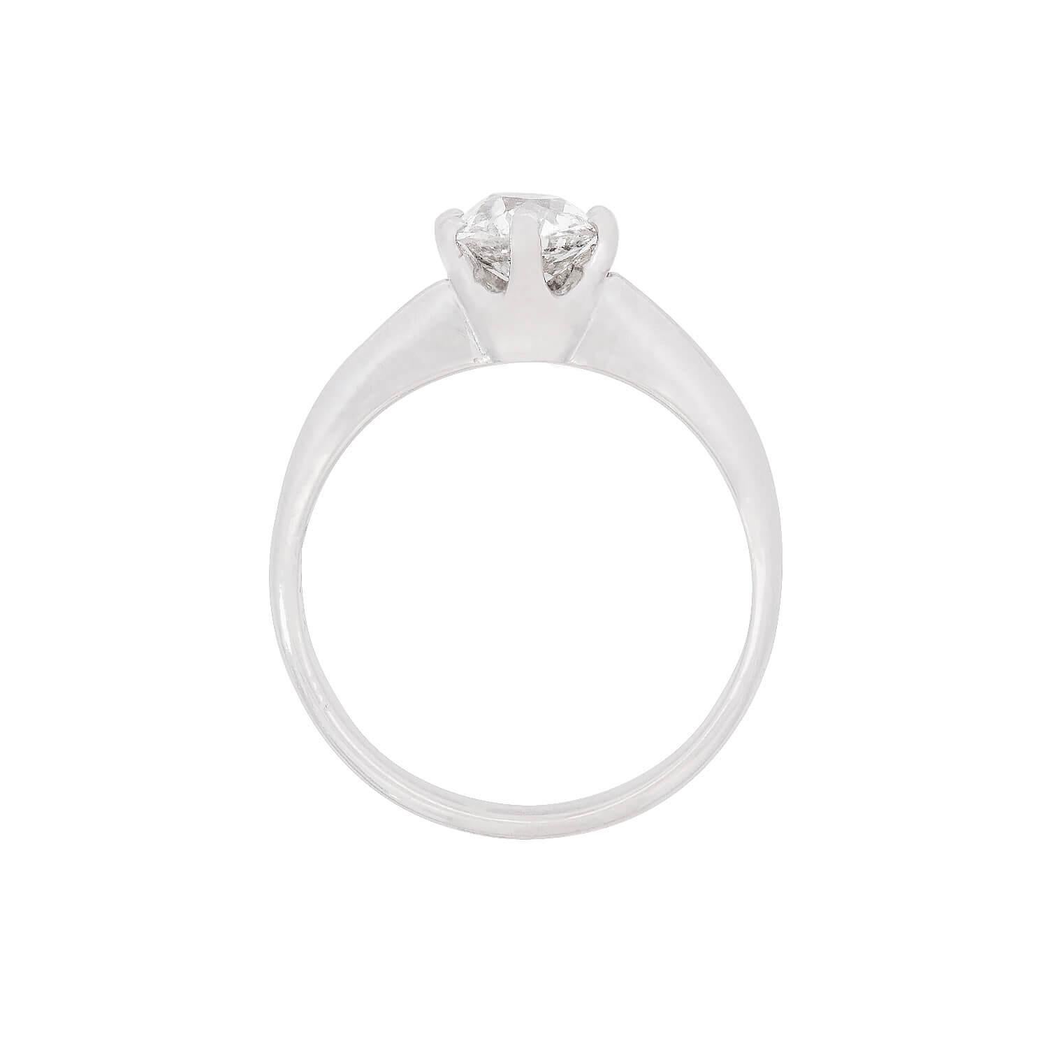 Bague de fiançailles Art déco 14k avec diamant 0.78ct Bon état - En vente à Narberth, PA