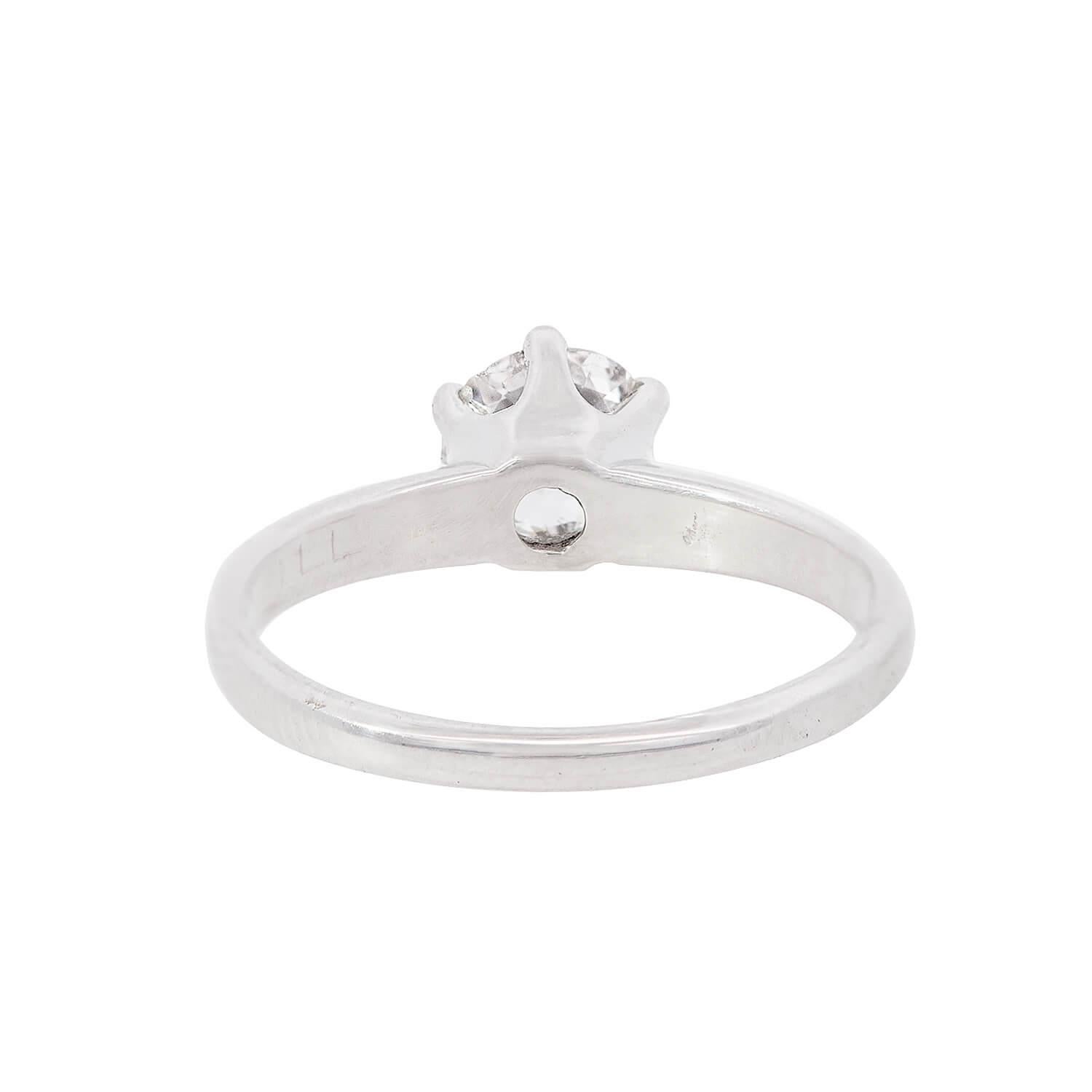 Bague de fiançailles Art déco 14k avec diamant 0.78ct Pour femmes en vente