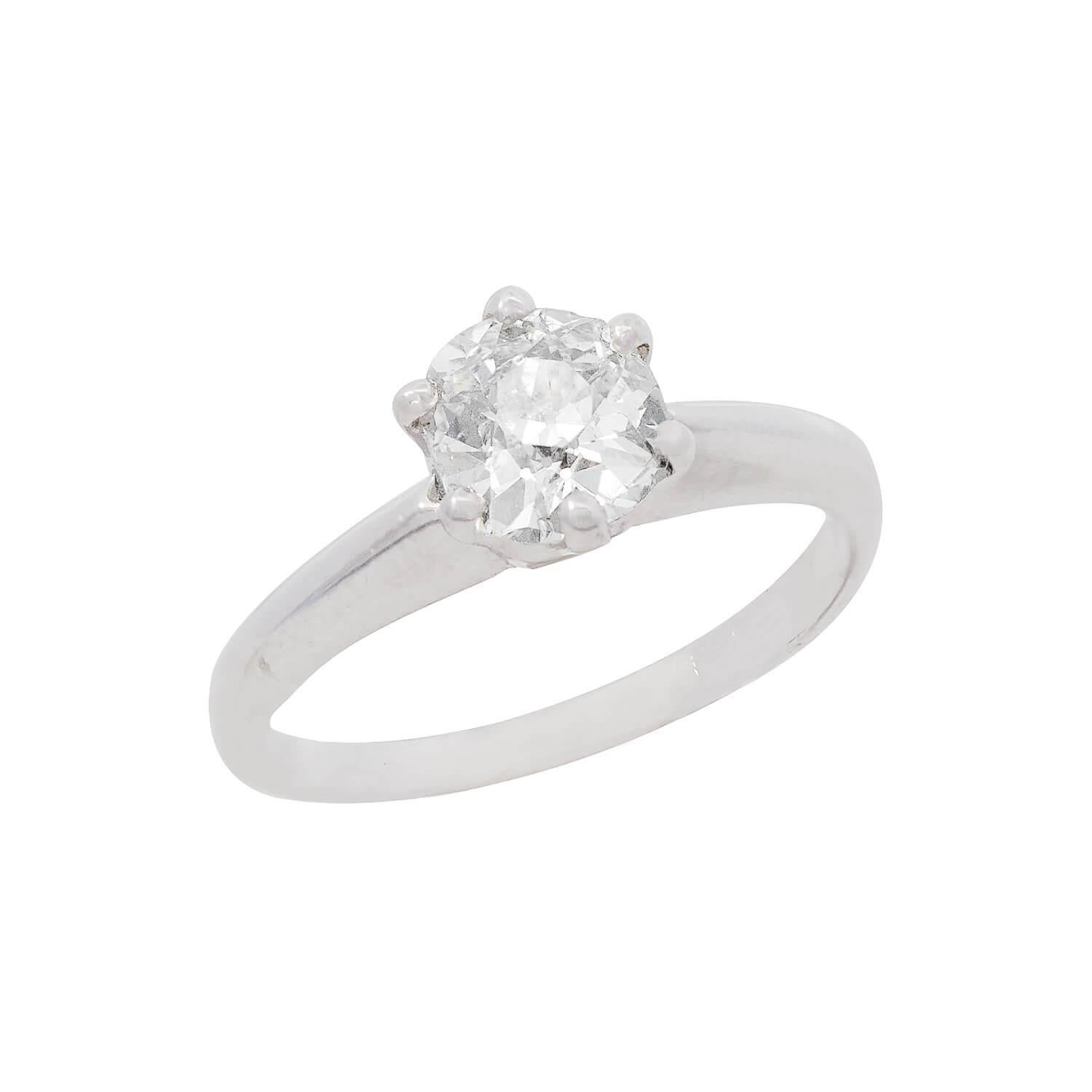 Bague de fiançailles Art déco 14k avec diamant 0.78ct en vente