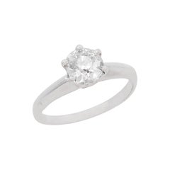 Art Deco 14k Diamant Verlobungsring 0,78ct