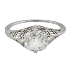 Art Deco 14k Diamond Engagement Ring 1.20ct
