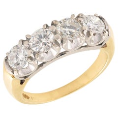 Art Deco 14k Diamond Four Stone Ring