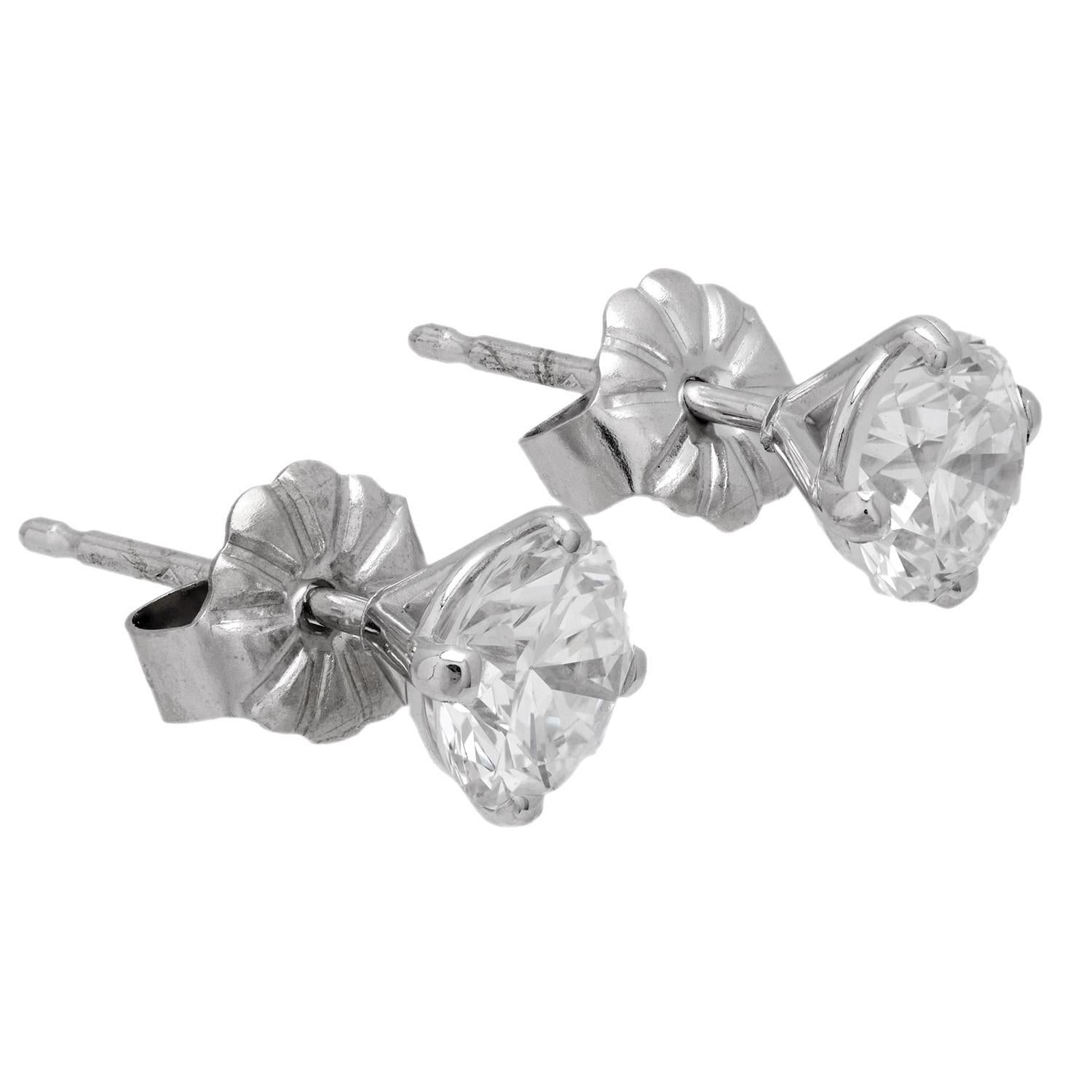Art Déco Orecchini con diamanti Art Deco 14k 1,47ctw in vendita