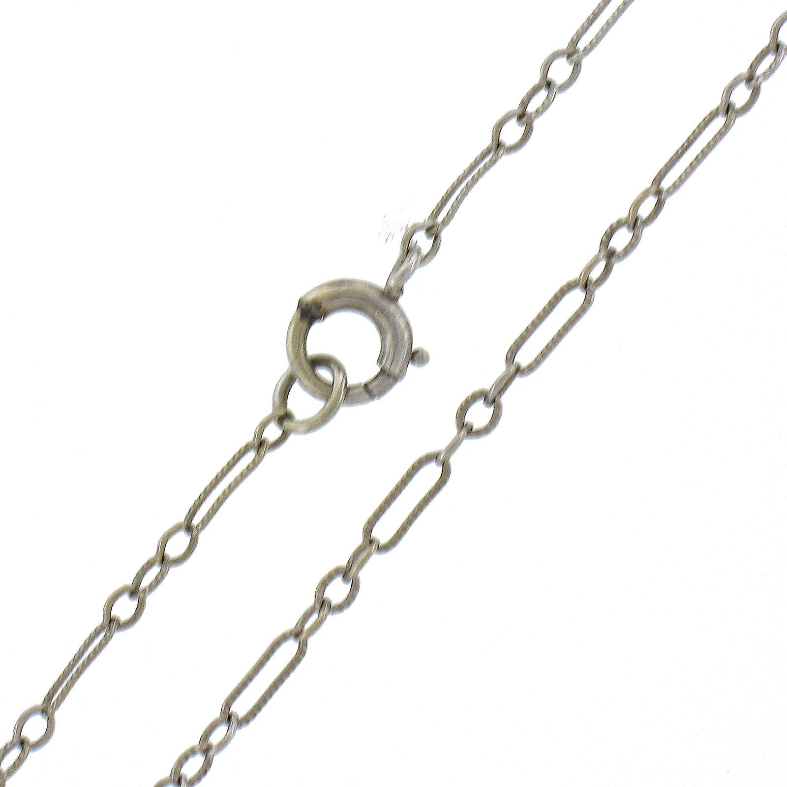 Art Déco 14k Or Verre Camphre Avec Pendentif Filigrane Diamant 17