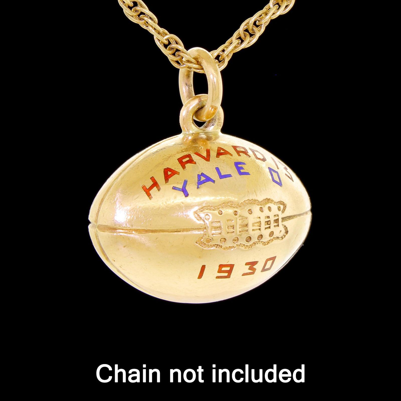 Details and Condition: 
We are proud to present this wonderful Art Deco 1930 / 1931 14k Yellow gold Harvard & Yale university commemorative charm.
This piece was made for the manager after Harvard beat Yale by a landslide  - Harvard 13 Yale 0