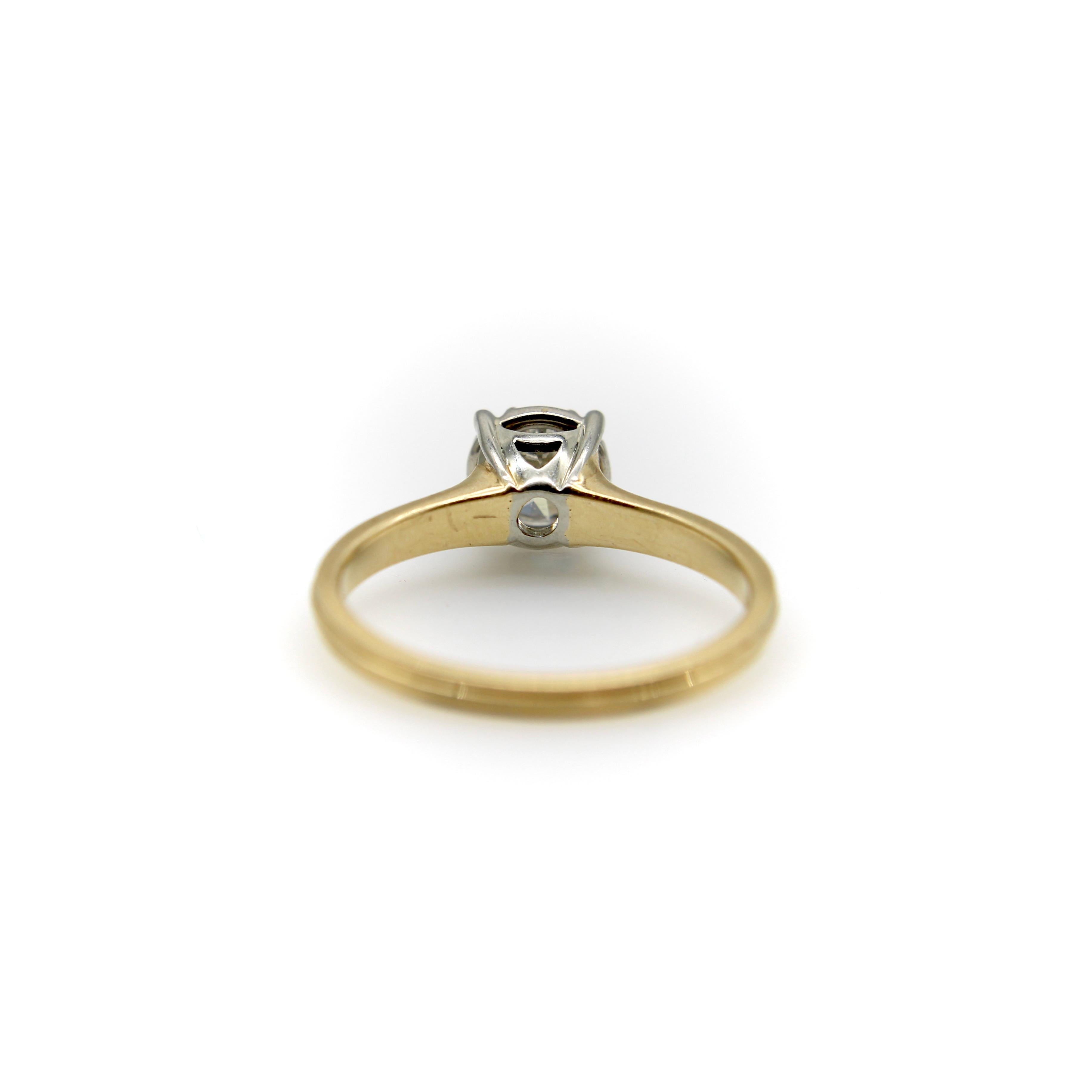 Art Deco 14K Gold Jabel Old Mine Cut Engagement Ring 3