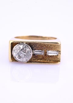 Art Deco 14K Gold Old European Cut Diamond Ring – .80 CT Center – Ring Size 5.5