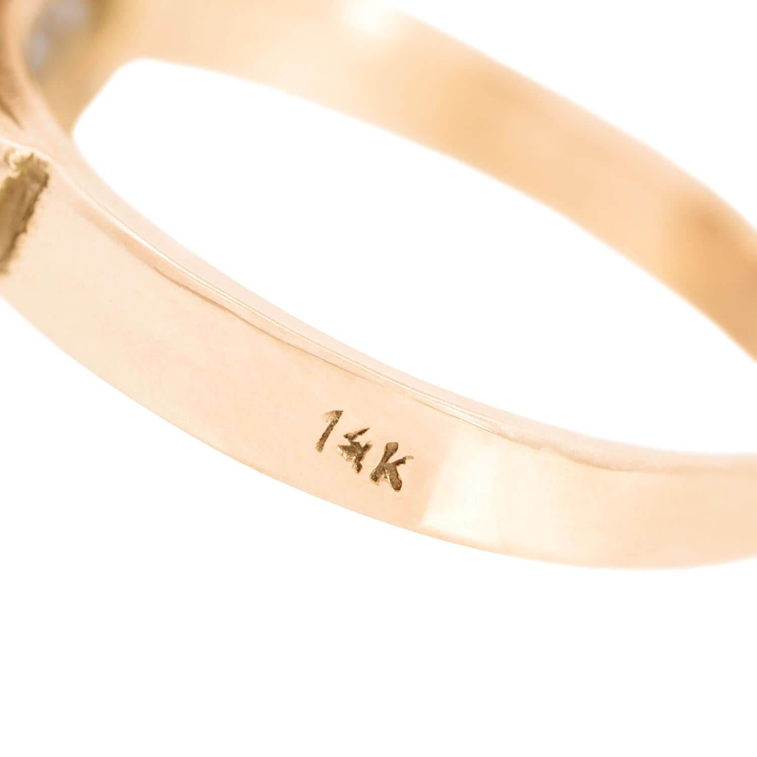 Art Deco 14k Moonstone Statement Ring For Sale 2