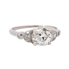 Art Deco 14k Old Mine Cushion Cut Diamond Engagement Ring 1.81ct