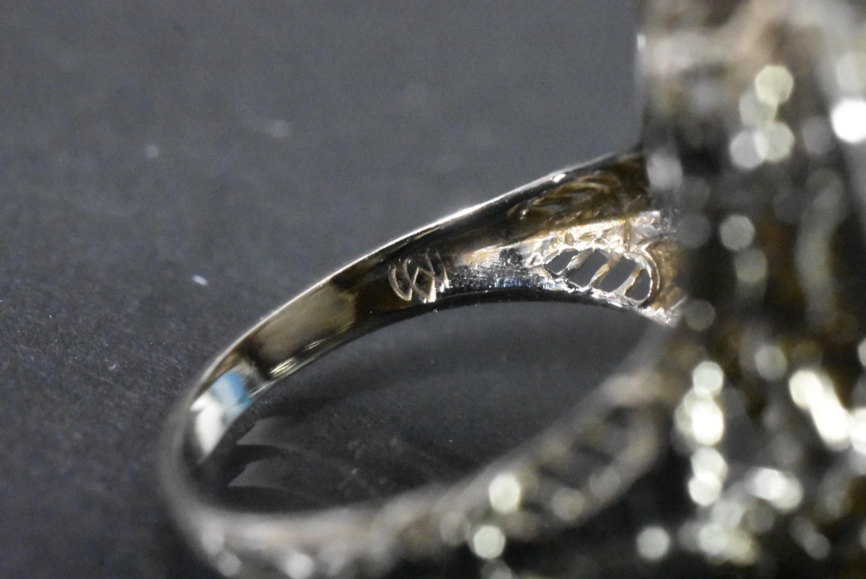 Art Deco 14k Onyx and Diamond Cameo Flip Reversible Ring, Size 6 3/4 4