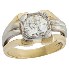 Art Deco 14k/Palladium Diamond Engagement Ring 2.5ct