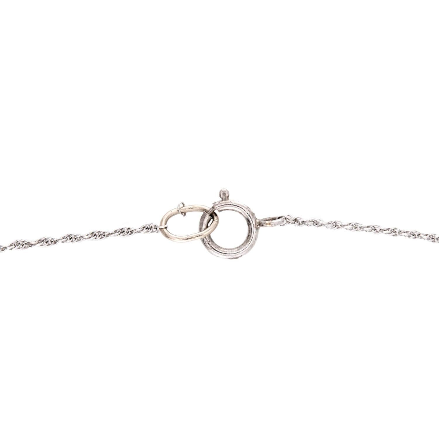 Women's Art Deco 14k Rock Quartz Crystal, Onyx, and Diamond Pendant Necklace For Sale