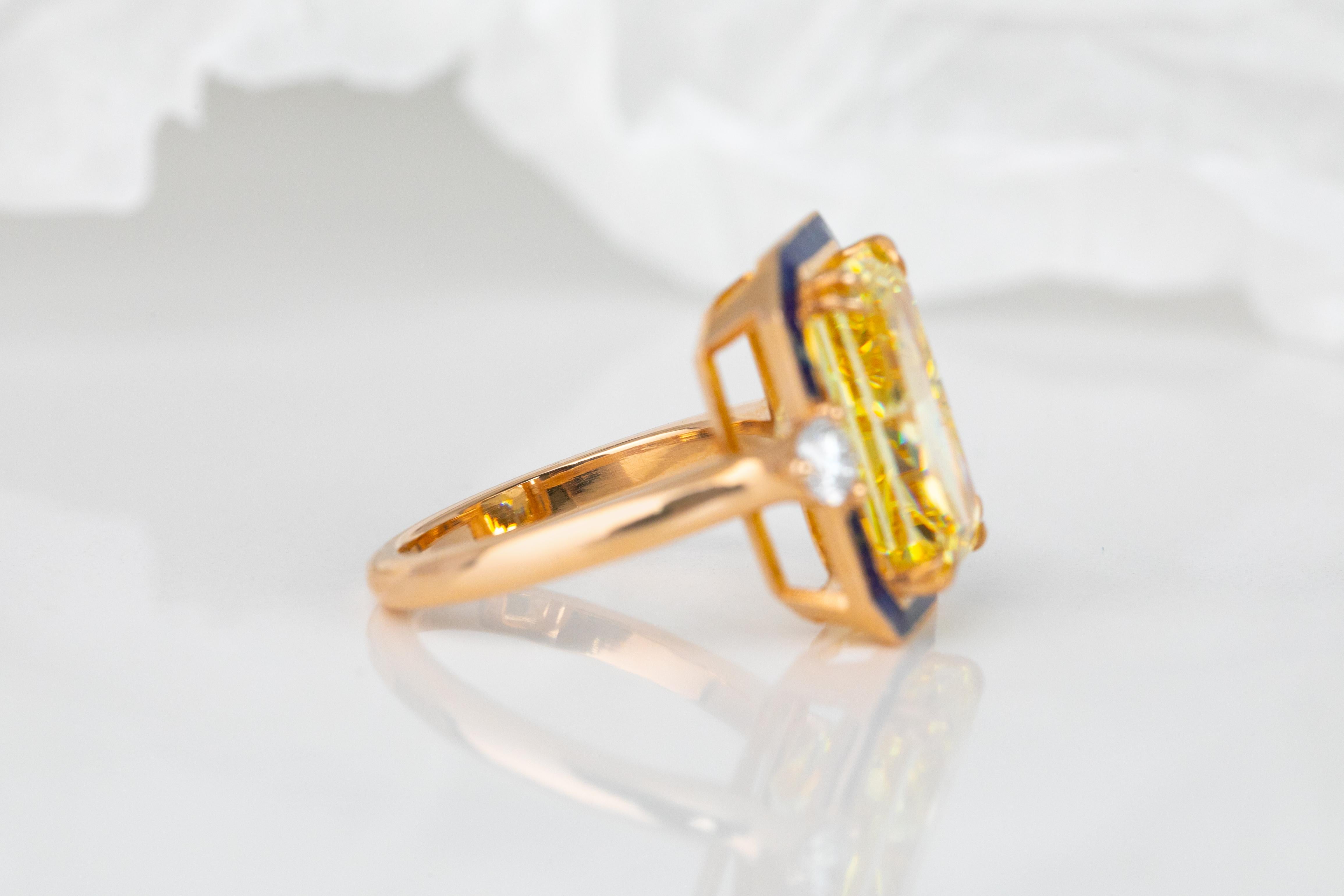 For Sale:  Art Deco 14k Rose Gold 0.42ct Diamond and 15.67 Coctail Ring 3