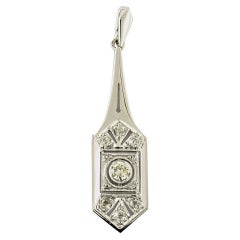 ART DECO 14k oro bianco antico diamanti taglio europeo fino a. 0,25ct