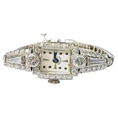 Art Deco 14K White Gold Hamilton 2.5ctw Diamond Watch 22.1g