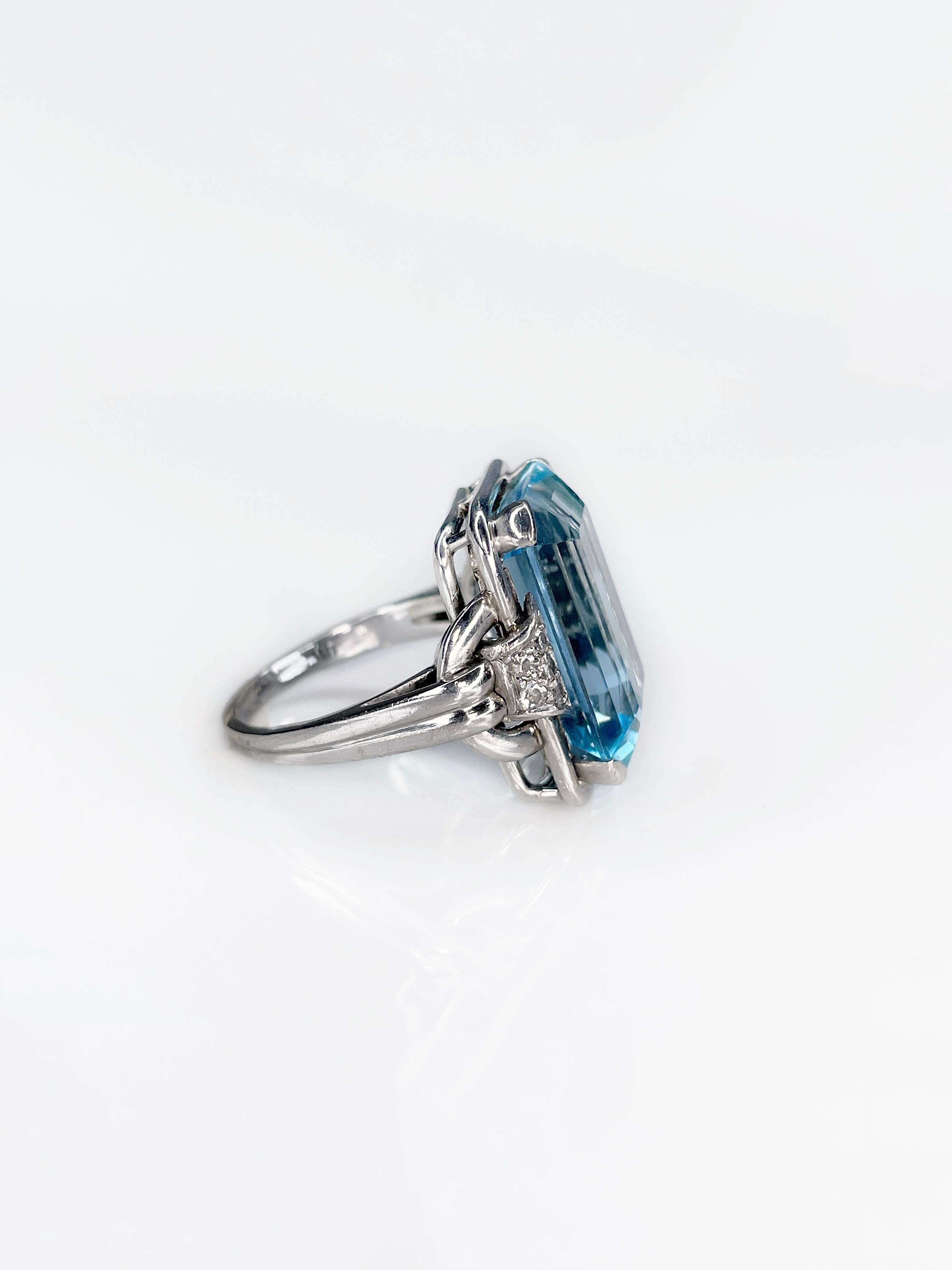 14 carat aquamarine ring