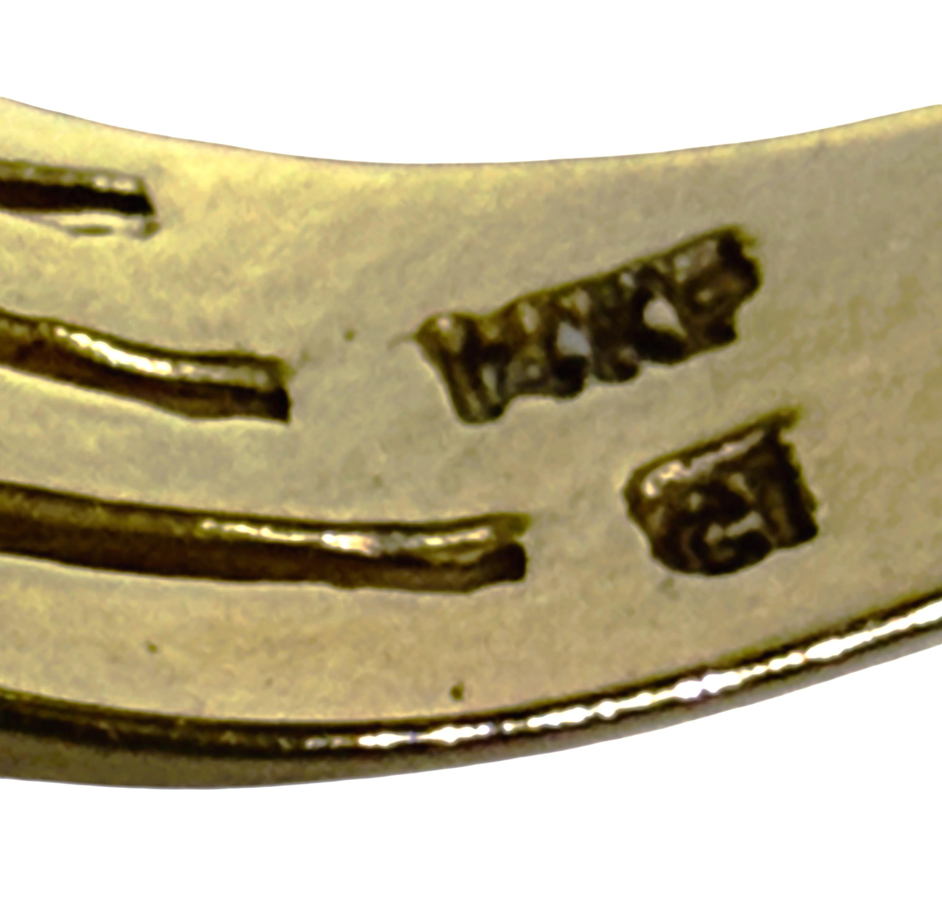 Art Deco 14k Gelbgold .25 Karat Brillantschliff Diamantring Größe 6 im Angebot 7