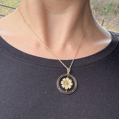 Art Deco 15 Carat Gold and Sapphire Pendant on a 9 Carat Gold Chain