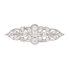 Art Deco 1.50 Carat Diamond Brooch, circa 1920s
