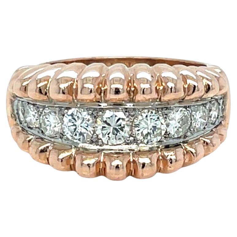 Art Deco 1.50 Carat Diamond Gold Band Ring