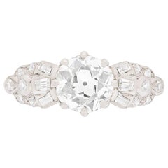Art Deco 1.50 Carat Diamond Solitaire Engagement Ring, circa 1920s