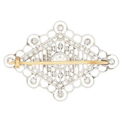 Art Decó Broche de diamantes de 1,50 ct, c.1920
