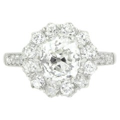 Art Deco 1.50ct Diamond Cluster Ring, c.1920s