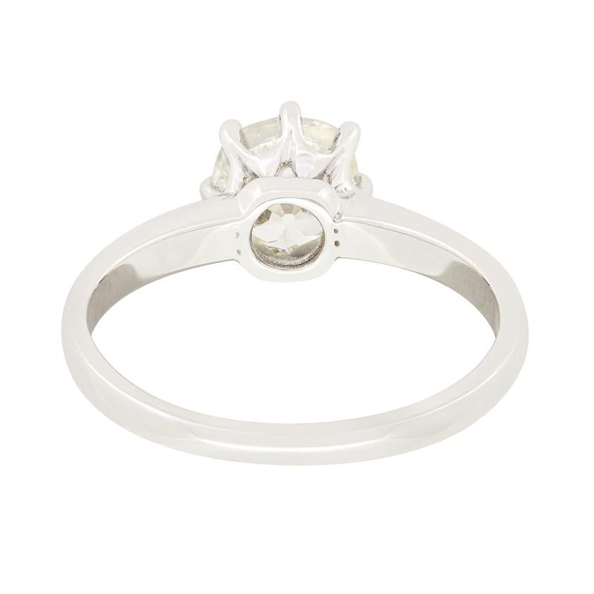 Art Deco 1.50ct Diamond Solitaire Ring, c.1920s In Good Condition For Sale In London, GB