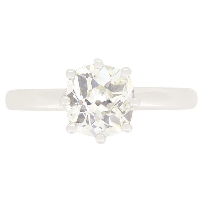 Art Deco 1.50ct Diamond Solitaire Ring, c.1920s For Sale