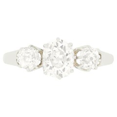 Art Deco 1.50ct Diamond Three Stone Ring, c.1920s