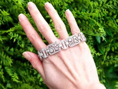 Art Deco 15.49ct Diamond and Platinum Bracelet - Antique Circa 1925