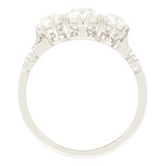 Art Deco 1.55ct Diamond Trilogy Ring, c.1920s