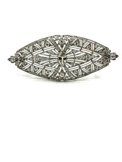Art Deco 1.59 Carat Diamond Platinum Brooch