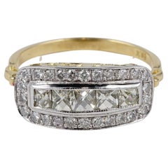 Vintage Art Deco 1.60 Ct French Cut Diamond Anniversary Ring