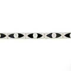 Art Deco 1.60ct Diamond and Onyx bracelet, c.1920s