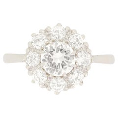 Art Deco 1.60ct Diamond Cluster Ring, c.1930s