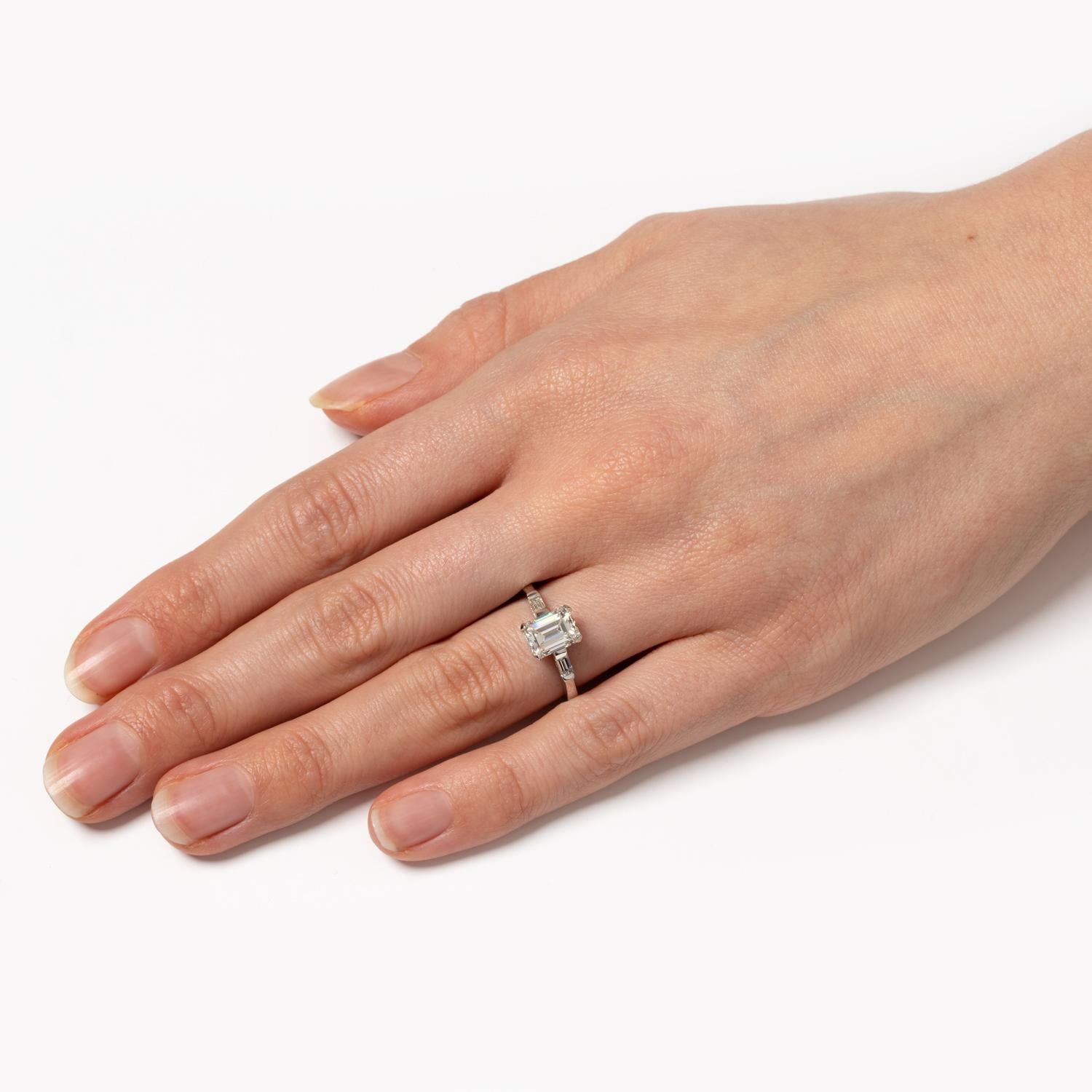 Art Deco 1,60 Karat Diamant Solitär-Ring, ca. 1920er Jahre für Damen oder Herren im Angebot
