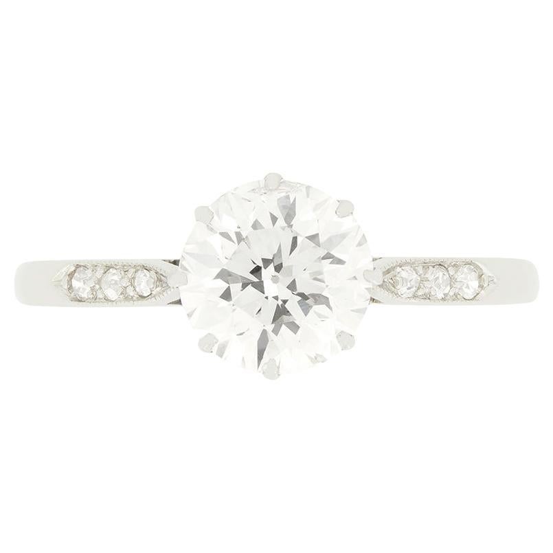 Art Deco 1.60ct Diamond Solitaire Ring, c.1920s