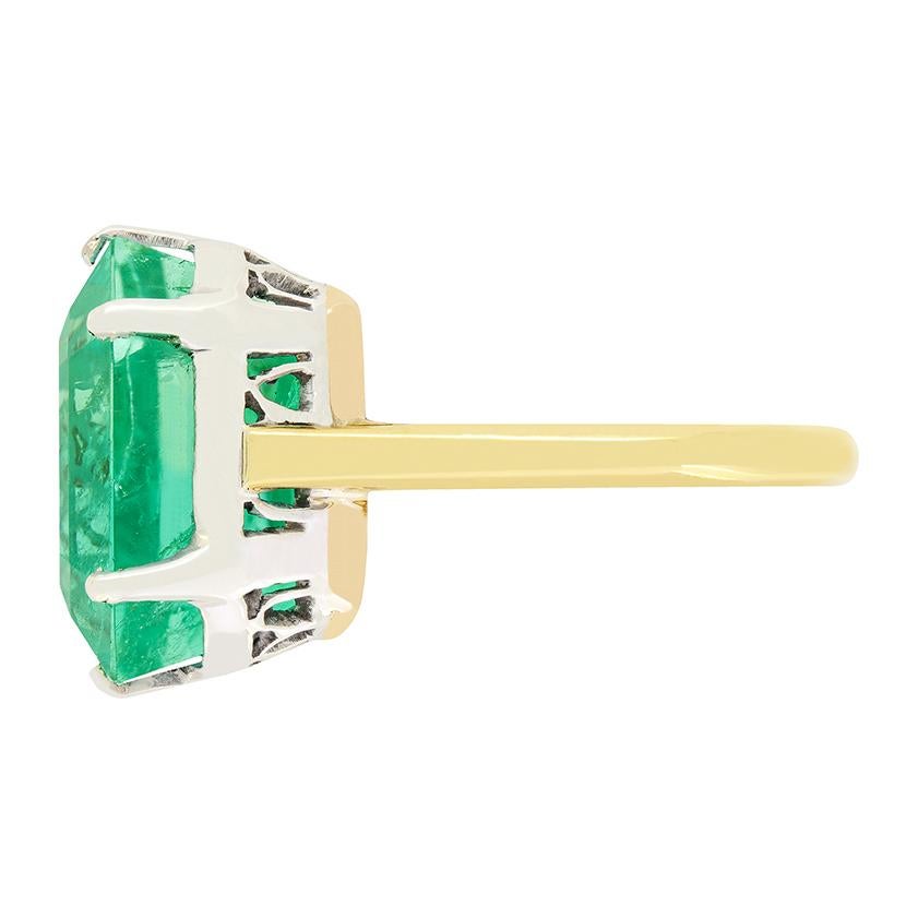Emerald Cut Art Deco 16.48 carat Emerald Solitaire Ring, c.1920s For Sale