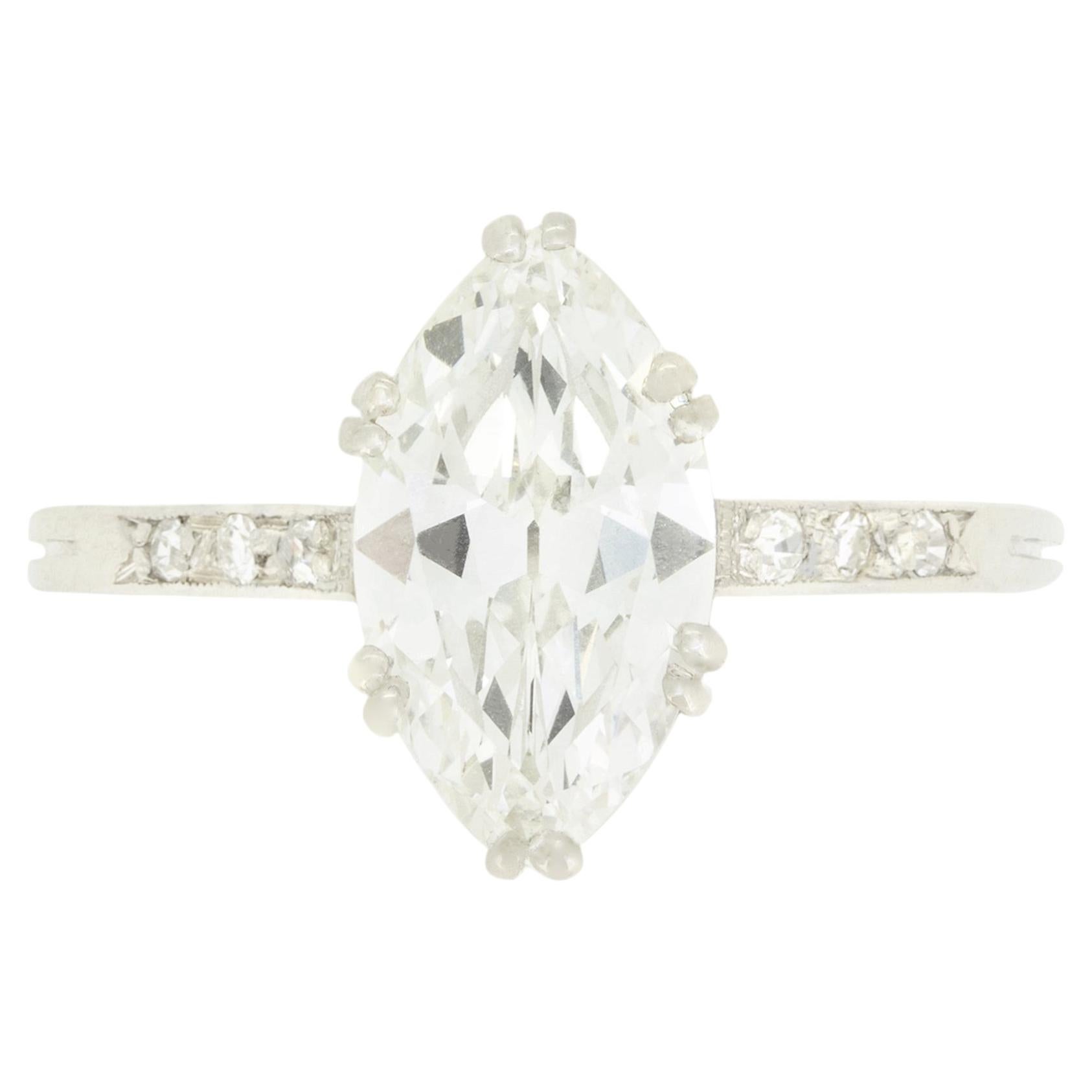 Art Deco 1.64ct Diamond Solitaire Ring, c.1920s
