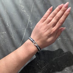 Art Deco 16.98 CTW Sapphire Diamond Platinum Vintage Buckle Line Bracelet