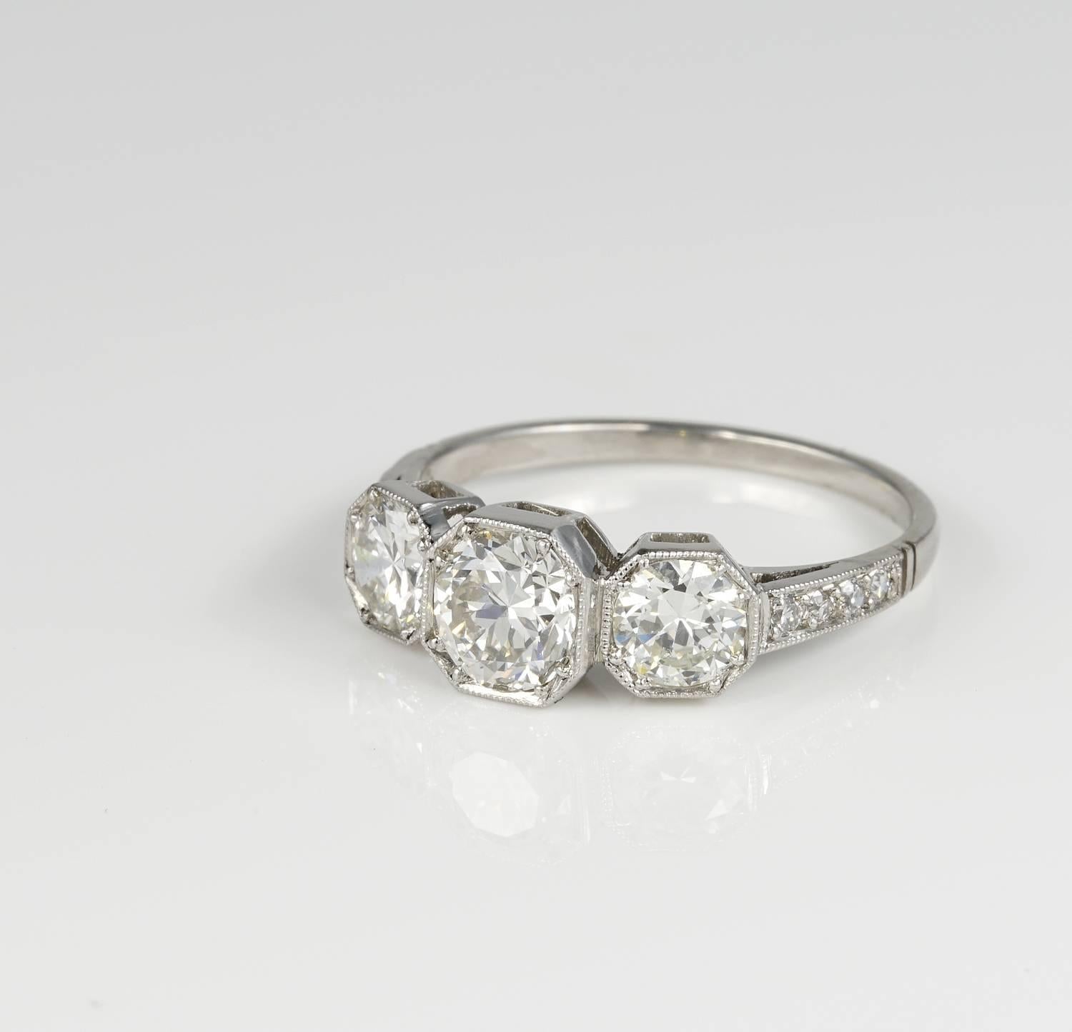 art deco trilogy ring