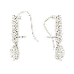 Art Deco 1.70ct Diamond Cluster Earrings, c.1920s