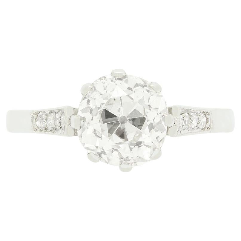 Art Deco 1.70ct Diamond Solitaire Ring, c.1920s