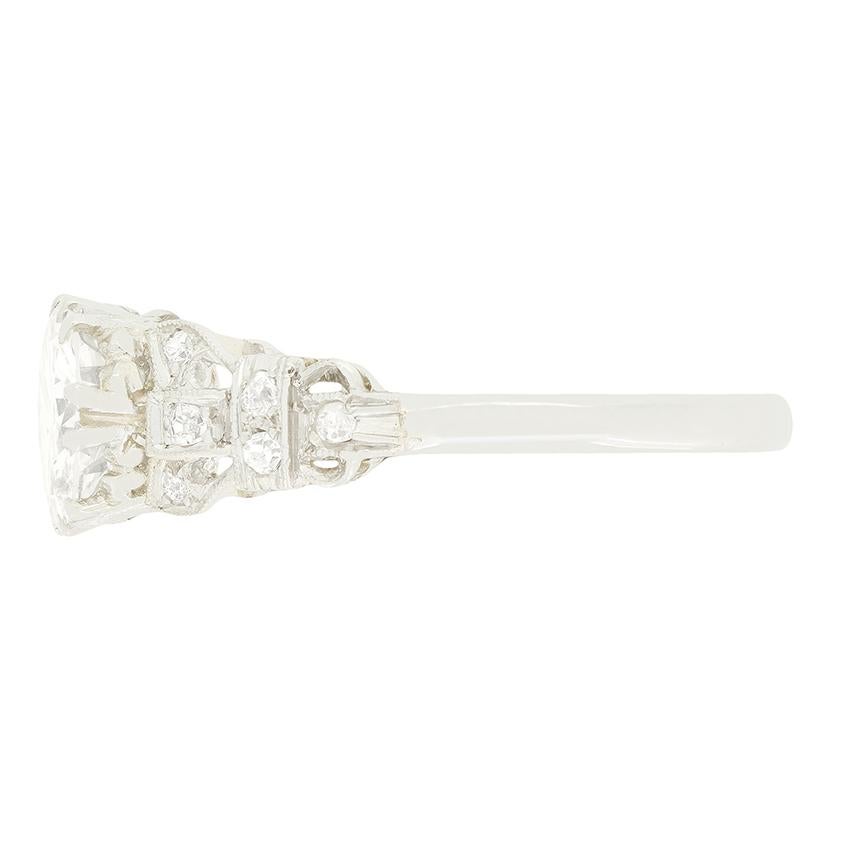 Art Deco 1.70ct Diamond Solitaire Ring, c.1930s (Art déco) im Angebot