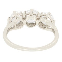 Art Deco 1.70ct Three Stone Diamond Ring, c.1920s