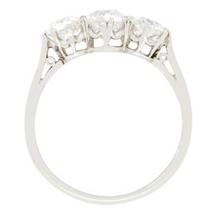 Art Deco 1.70ct Three Stone Ring, c.1920s